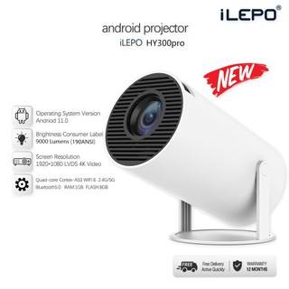  Máy chiếu mini android 11.0 Full HD Bluetooth 5.0 độ sáng 9000 Lumens nhỏ gọn ít tiếng ồn HY300pro 