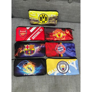 Bóp đựng bút viết dẹp TROY FB họa tiết câu lạc bộ bóng đá size 22 x 10cm, chất liệu vải bố