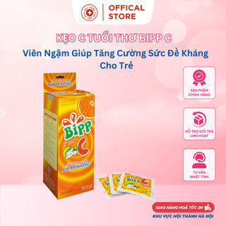 Kẹo C Tuổi Thơ Bipp C - Viên Ngậm Giúp Tăng Cường Sức Đề Kháng Cho Trẻ - Gói 10 Viên Kẹo Cam