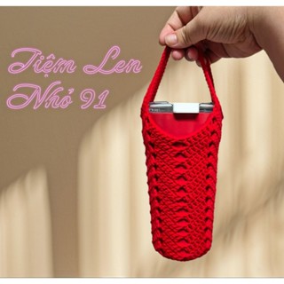 Túi Đựng Ly Giữ Nhiệt 500ml 750ml Highland Hand made Từ Len Sợi - Mẫu 2