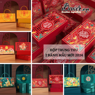 - Hộp đựng bánh trung thu 2 bánh nhiều mẫu mới - Hộp trung thu mẫu mới nhất 2024