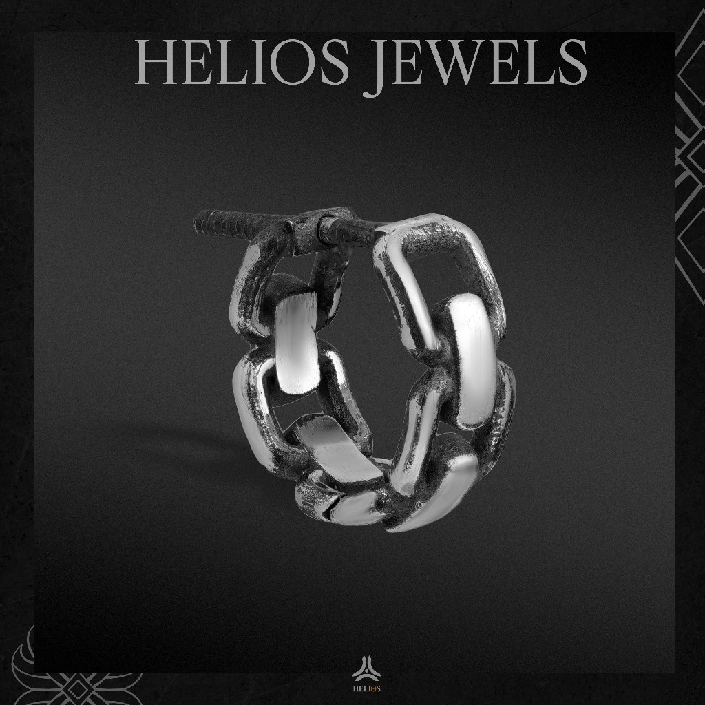 Khuyên Tai Bạc Nam, Nữ S925 Broken Helios Silver Original