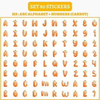 🔥SET 80 miếng dán stickers -  BẢNG CHỮ CÁI ABC & SỐ🔥