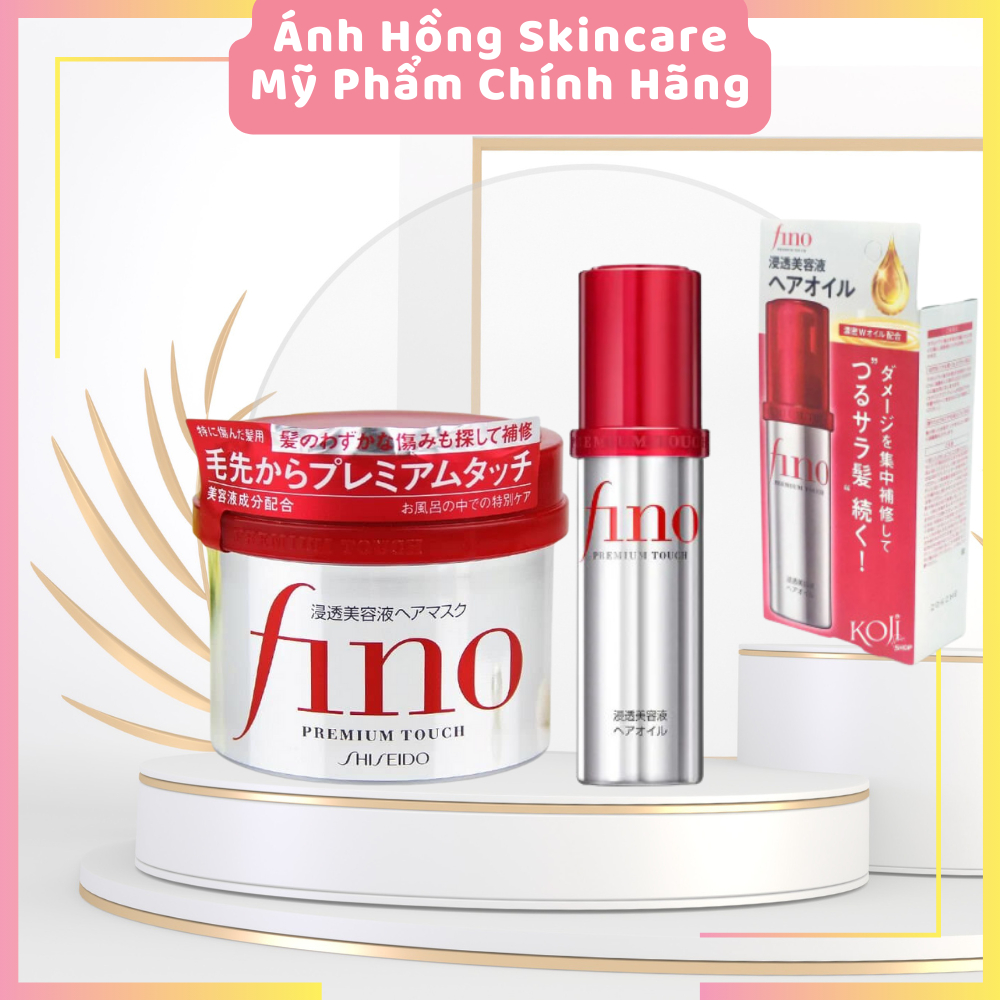 Kem ủ tóc cao cấp FINO Premium Touch B 230g + Dầu Dưỡng Tóc Cao Cấp Fino Premium Touch Hair Oil B 70