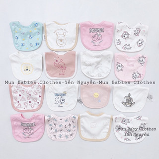 Yếm cổ xuất dư các hãng Name It, H.M, Zara, George…. cotton mềm xịn có cúc bấm cho bé từ sơ sinh đến 3 tuổi