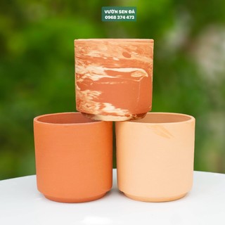 Chậu đất nung hình Trụ Đáy Nhỏ 11x11cm