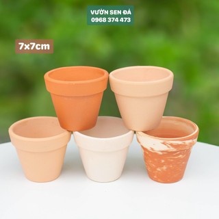 Chậu đất nung 7x7cm - Chậu trồng sen đá