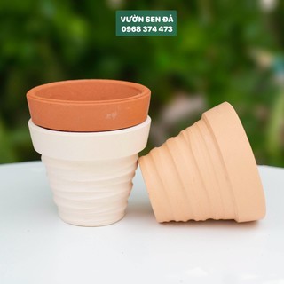 Chậu đất nung Cắt Rối 7x7cm