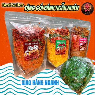 (TẶNG 1 Gói Bánh) Combo 3 Bịch Bánh Tráng Trộn Sẵn Long An Mix Vị Khô Mực/Khô Gà/Khô Bò Cay Ngon (100g/1 bịch) Ăn Vặt