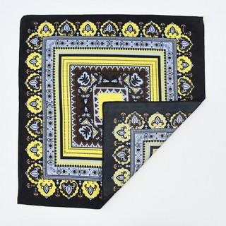Khăn bandana đen phối vàng khăn đội đầu quàng cổ thời trang