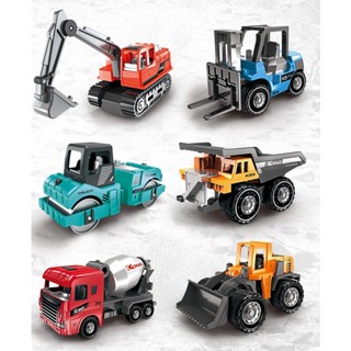  Bộ Đồ Chơi 6 Xe Công Trình Cho Bé - Ô Tô Xe Tải Máy Xúc Máy Cẩu Xe Trộn - Cỡ Lớn 