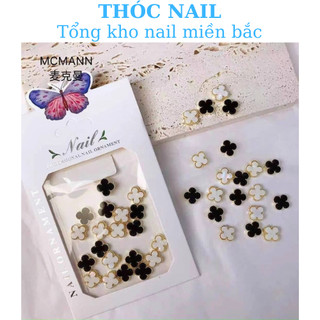 charm 3D trang trí móng hình hoa 4 cánh túi 14 hoa