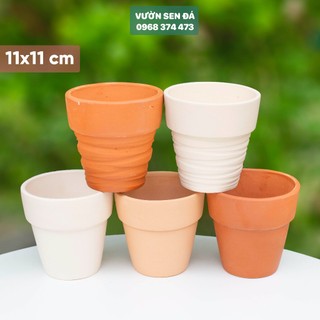 Chậu đất nung 11x11cm - Chậu trồng sen đá