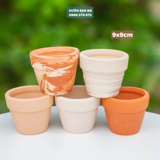 Chậu đất nung 9x9cm - Chậu trồng sen đá