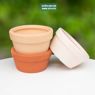 Chậu đất nung 14x7cm - Chậu trồng sen đá