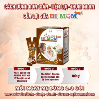 [ HỘP 30 GÓI + CAM KẾT CHÍNH HÃNG ] LỢI SỮA HI MOM HAPI