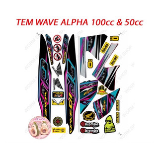 Tem rời wave alpha 100cc & 50cc - tem 3 lớp chống phai màu - bơ shop