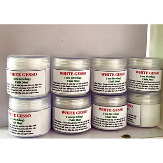 Sơn Lót Nền Acrylic GESSO trắng (chiết 30ml) giúp màu bám chắc, bền màu, dễ vẽ tô trên đất sét , vải, nhựa, kính, gỗ...