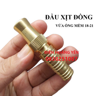 Đầu xịt rửa xe, tưới cây, đầu béc bằng đồng 18-21mm