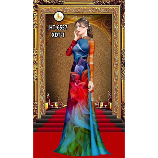 Vải áo dài in 3D đẹp - độc - lạ - hợp xu hướng - đủ màu MS043