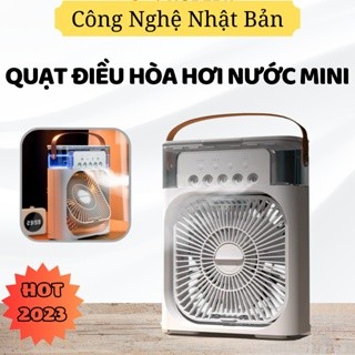 Quạt điều hòa hơi nước mini 600ml , quạt phun sương tạo ẩm làm mát để bàn