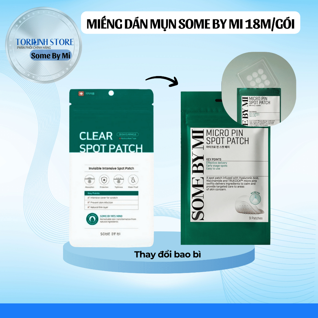 Miếng Dán Hỗ Trợ Giảm Mụn "Thần Kỳ" Some By Mi Clear Spot Patch (Set 18miếng)