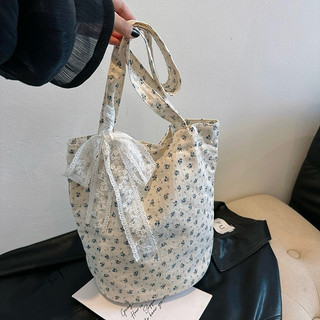 Túi tote littlebegie hoa nhí buộc nơ phong cách hàn quốc