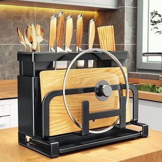 Sta kệ cài dao thớt ,giá để thìa đũa đa năng kệ nắp nồi 2 màu cao cấp