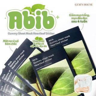 Mặt nạ rau diếp cá cho da nhạy cảm Abib Gummy Sheet Sticker Heartleaf 1 gói 27ml