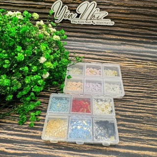 KHAY MIX 6 MÀU HOA SỨ TRANG TRÍ MÓNG