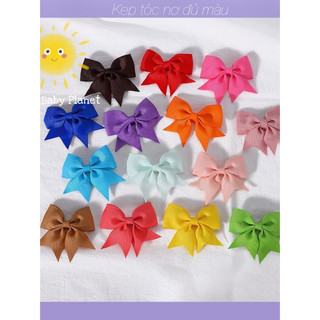 Kẹp tóc nơ bé gái Sunny kẹp tóc xinh cho bé kẹp chiếc nơ thiết kế ruy băng xinh xắn đủ màu