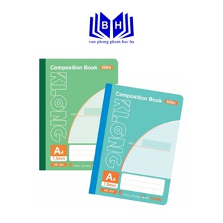 Sổ A4 kẻ ngang 500 trang Klong MS324, Sổ may dán gáy 500 trang A4 Klong MS324