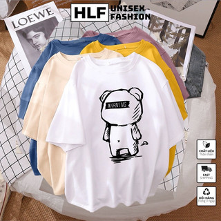 Áo thun nữ tay lỡ form rộng gấu Teddy thả bom, áo phông HLFashion