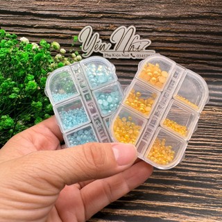 Phụ kiện trang trí móng hộp 6 ô nhiều màu