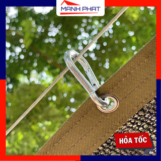 Móc căng lưới bạt móc khóa gài móc carabiner móc khóa an toàn chữ D  bằng hợp kim Mạnh Phát