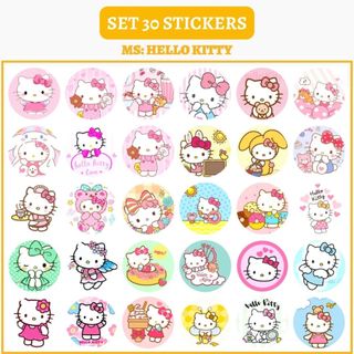 🔥SET 30 HÌNH DÁN STICKERS - HELLO KITTY 🔥
