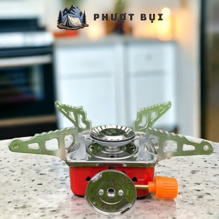 Bếp Ga Mini gấp gọn mang đi du lịch cắm trại dã ngoại Bếp nướng quân đội gấp gọn ngoài trời tiện lợi