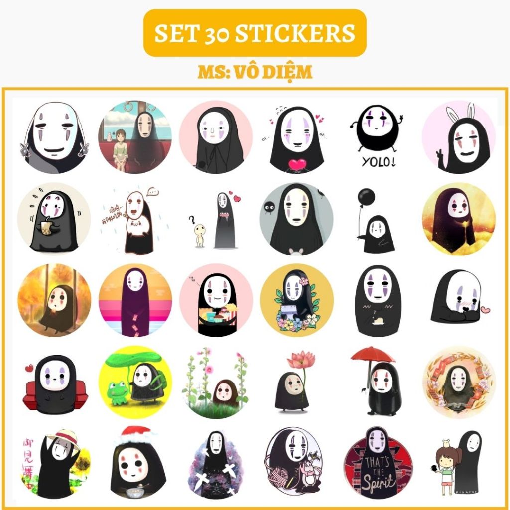 🔥SET 30 HÌNH DÁN STICKERS - VÔ DIỆN 🔥