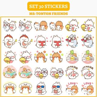 🔥SET 30 HÌNH DÁN STICKERS - TONTON FRIENDS 🔥