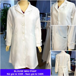 Áo Blouse (Blue) Mẫu Nhật, Pháp, Mỹ Tay Dài - TN Medical