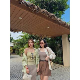 Áo sơ mi lụa xước túi ngực dài tay A-8067