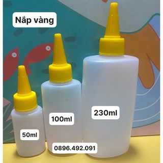 Combo 100 bộ chai nhựa mềm nút nhỏ giọt 50ml/100ml/200ml, chai nhựa xịt bơ, chai nhựa đựng bơ