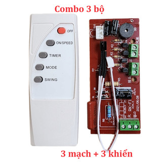 Combo 3 bộ điều khiển từ xa cho quạt (bản tiếng Anh),quạt điều khiển từ xa ,remote quạt