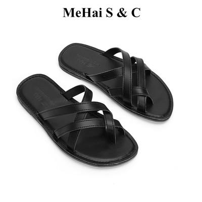 MHN02 - Dép Lê Nữ  Thời Trang Mehai S & C  Quai Chéo Da PU Cao Cấp Đế Cao Su Chống Trơn