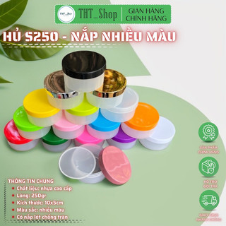 Hủ 250gr màu hồng nắp trắng đục-có nắp lót