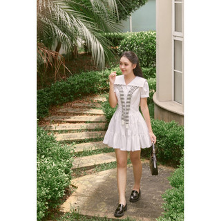 Váy nữ thiết kế cổ thuỷ thủ dáng ngắn De Jade