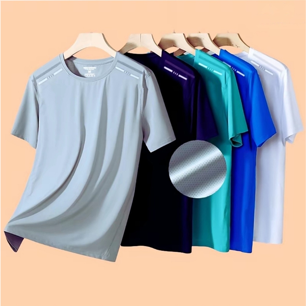 Áo thun thể thao nam chất thun thông hơi, vải co giãn 4 chiều cực kỳ mịn mát thấm hút tốt