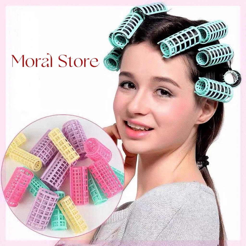 Bộ 6 Lô Uốn Tóc Xoăn, Ống Cuốn Tóc