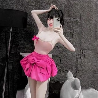 Sét áo 2 dây và chân váy bí phồng thời trang BC