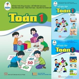 Sách - trọn bộ 3 quyển toán lớp 1 sách giáo khoa + bài tập - cánh diều